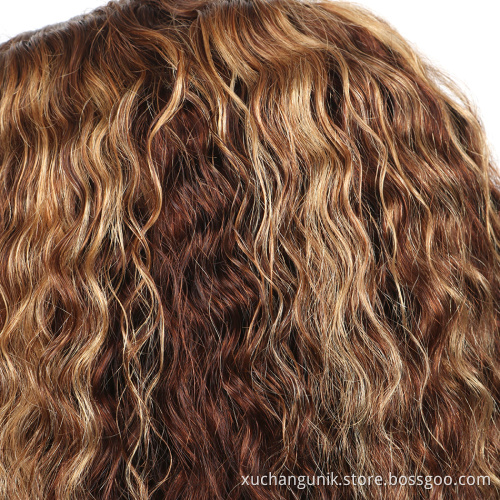 Uniky Short Bob Highlight 4/27 Color Human Hair Lace Front Wigs Brown Ombre Remy Hair Pre-Plucked Swiss Lace Wigs